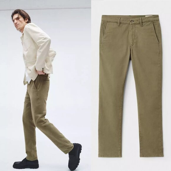 NWT New $195 Rag & Bone Fit 2 Stretch Twill Chino Pants Size 28 - Picture 2 of 13